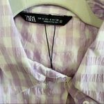 ZARA NEW  checkered shoulder pad top Photo 5