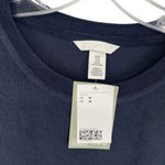 H&M  Women’s Dark Blue Terry T-Shirt Dress New Photo 4