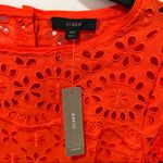J.Crew  Bell-sleeve Dress Embroidered Eyelet in Brillant Sunset, Size 00, NWT Photo 13