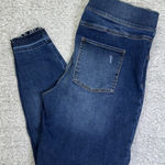 Spanx Skinny Jeans Leggings Slight Distress Fray Hem Blue Denim 1X Inseam 28 Photo 0
