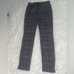 SO  black white plaid pants skinny slacks woman’s size 7 Photo 1