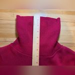 Womens Red 100% Cotton Minimalist Pullover Sleeveless Turtleneck Sweater,USA|LRG Size L Photo 3