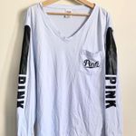 PINK - Victoria's Secret  Light Blue Long Sleeves Shirt Size Medium Photo 0