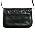 Brighton Black Crocodile-Embossed and Braided Leather Accents Crossbody Photo 2