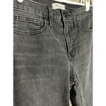 Madewell  9” High Rise Waisted Skinny Jeans Black Distressed Black Seas Size 26 Photo 4