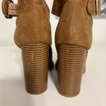 Qupid  Tan Strappy Block 4” Heel sandals Size 7 Photo 5
