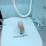 Tiffany & Co. Somerset Mesh Ring – 925  Size 6.5 - 10mm Wide Like New Photo 4