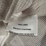 Eileen Fisher Sleeveless Linen Top Women Small White Knit Pocket Collared V-Neck Photo 5