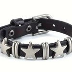 Gothic Punk bracelet Style Pentagram Bracelet, Suitable For Women Daily Boho Grunge Rock Wear Photo 3