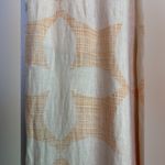 Joie  Pastel Melon Orange Retro Floral 100% Linen Wide Leg T Crop Pants L Photo 4