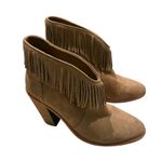 Joie JOlE Loren Fringe Suede Leather Ankle Booties, Sz 37 Photo 7