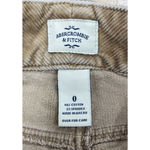 Abercrombie & Fitch VTG Y2K Corduroy Pants Womens 0 Beige Low Rise Boot Flare Photo 2
