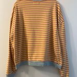 Free People Classic Striped Crewneck Oversized Sweatshirt Photo 2