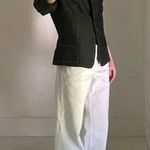 Calvin Klein Vintage 90s Contrast Stitch Blazer Jacket Grey Size M Photo 4