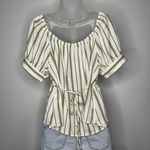 Society + Stitch Society Stitch Sweetheart Twist Knot Neckline Striped Crop Top. Size XXL Photo 4