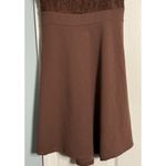 Almost Famous Brown Crochet Top Wide Strap Dress, Built In Cups, 1X Photo 2
