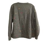 Lou & grey  Women's Gray Heart Emoji Fleeceback Crew Neck Sweatshirt Size L Photo 2