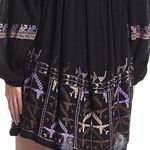Free People Rhiannon Embroidered Mini tunic long sleeve back cutout shirt dress Photo 5
