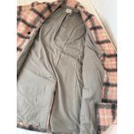 Loft NWOT  Plaid Double Breasted Coat Pink Gray Wool Blend Gorpcore Outdoor Sz M Photo 7