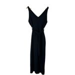 FAVLUX Belted Jumpsuit Womens L Black Sleeveless V-Neck Elegant Minimalist Photo 2