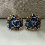 Kate Spade EUC  New York Beach House Bouquet Blue Flower Necklace & Earrings Photo 4