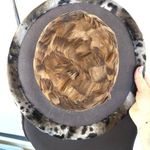 American Vintage Maximalist Vintage Wool Feather Faux Fur Brimmed Hat Avant Garde Excello Bollman Photo 2