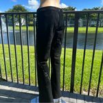 wilson's leather Maxima black suede flare pants with rhinestones swirl. Sz 6 Photo 2