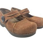 Dansko  Marcelle Mary‎ Jane Clog Shoes Suede Tan Brown Size 40 US 9.5 10 Photo 0