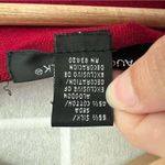 August Silk long sleeve bell sleeve silk cotton blend top size large red black Photo 5