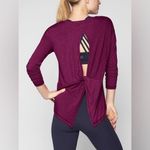 Athleta WOMENS ESSENCE TWIST LONG SLEEVE TOP IN Exotic Fuchsia Size M Photo 1