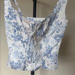 House Of CB  Chicca Blue Floral‎ Top nwot size XS D/DD Photo 4