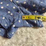 Old Navy Linen Rayon Polkadot Shorts Blue White Pockets Size 14 Photo 7