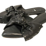 Rebecca Minkoff  Women's Black Alexis Studded Leather Pointed Toe Mules Size 8.5 Photo 0