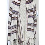 Style Rack  Boho Womens Open Cardigan Sweater Striped Aztec Soft Knit Fringe S/M Photo 1