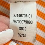 Athleta  Women's Orange White Striped Sleeveless Crop Top Tank Top, XL Photo 4