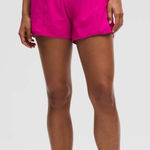 Lululemon  Hotty Hot High Rise Lined Short 4” in color Ripened Rasberry Photo 0