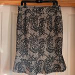 Bebe  Black and White High-Low Lace Skirt. Size L Photo 2