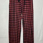Simply Southern Pajama Pants Red Black Check Lounge Ruffle Hem Sz M (28x29) Photo 0