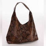 ASOS - brown black snake skin faux leather tote bag Photo 3