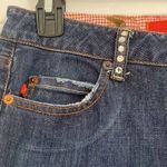 Level 99 flared leg darker denim jeans with rhinestone belt loops. Size 28 Photo 3