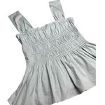 STAUD Ida Smocked Poplin Top Sage Green Size Medium Photo 5