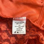 Haute Monde Short Puff Sleeve Geometric Lace Sheer NWT Orange Medium Workwear Photo 5