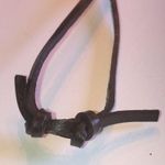 Brass Tone HUGE Boho Wing & Heart Pendant Leather Cord Adjustable Necklace Photo 2