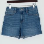 J.Crew  Womens High Rise Denim Shorts Size 25 Blue Wash Frayed Hem Casual Boho Photo 0