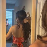 SheIn Orange Corset Top Photo 1