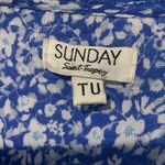 Sunday Saint Tropez 100% Viscose Blue & White Flower Long Maxi Dress Boho Chic Size XL Photo 2