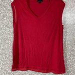 I Jeans by Buffalo Red Sheer Chiffon Raglan Sleeve Tee Photo 0