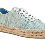 Aquatalia  Women's Flyn Sneakers Canvas Platform Espadrille Lace Blue 8 Photo 8