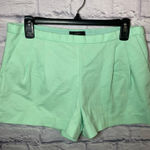 J.Crew Pleated Short Cotton Pique Mint Green Size 8 style A1990 SP 14 Photo 0