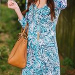 Lilly Pulitzer Juliet Dress Shorely Blue Hippy Happy Shake Pima Cotton Size XS Photo 0